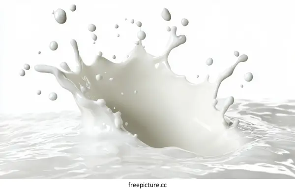 Milk Splash Abstract Illustration