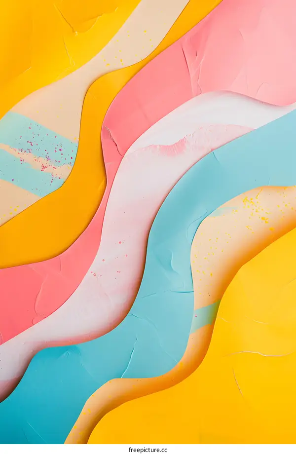 Abstract Colorful Wavy Lines Pattern Background