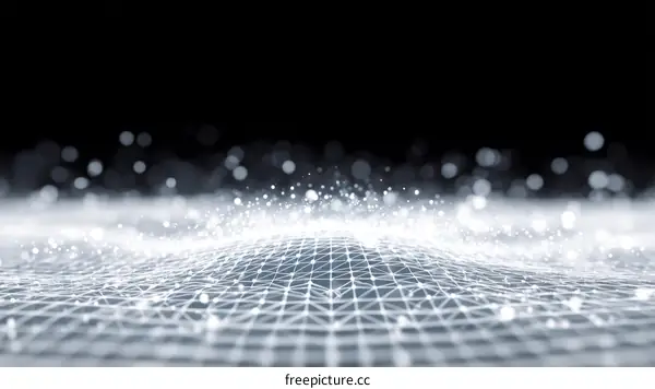 Abstract Digital Network Wave Illustration