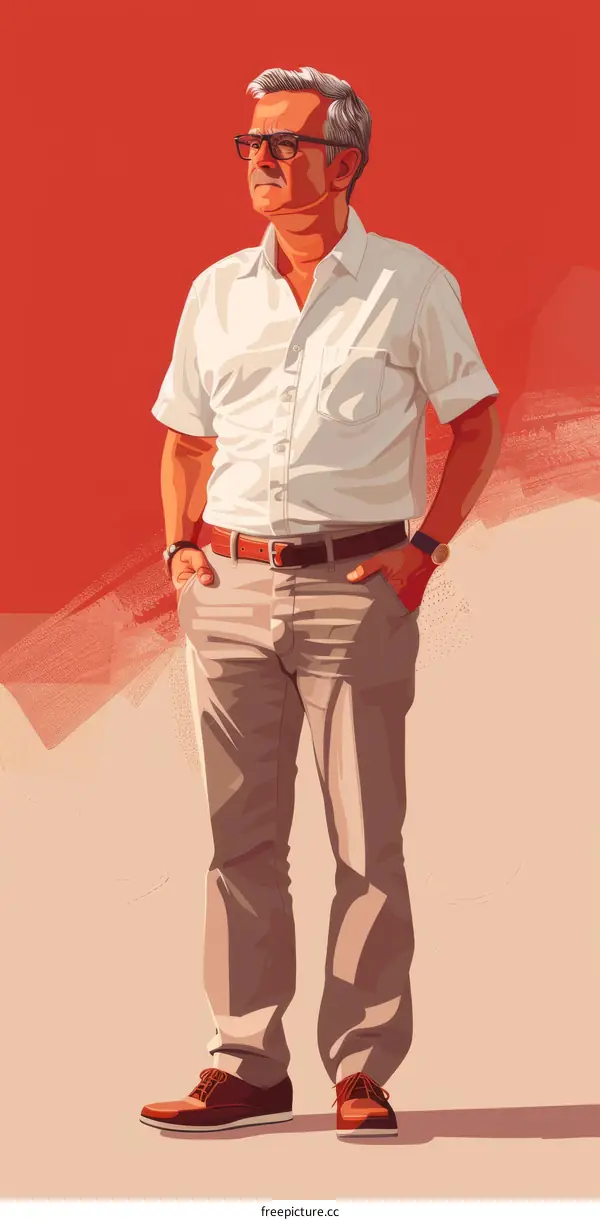 Confident man standing with hands in pockets