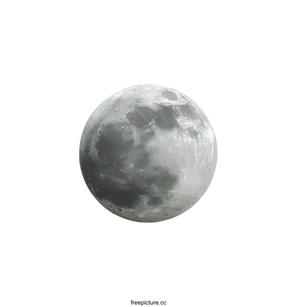 [Transparent Background PNG]Full Moon in the Night Sky