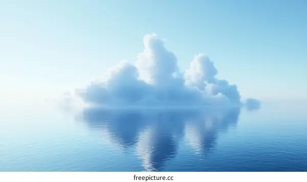 Serene Cloudscape Over Still Water