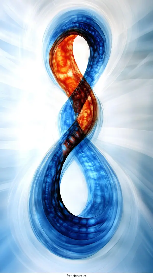 Abstract Intertwined Infinity Symbol Design