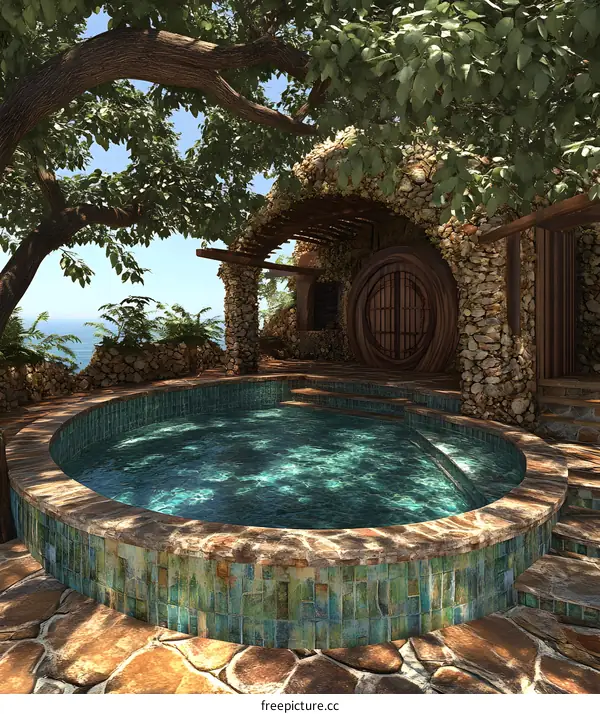 Stone Cottage with Pool and Ocean View