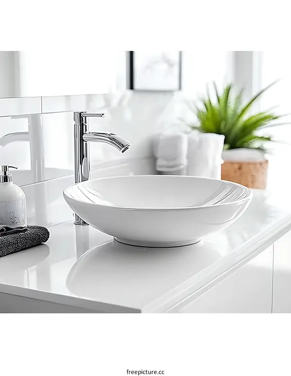 Modern Bathroom Sink and Faucet
