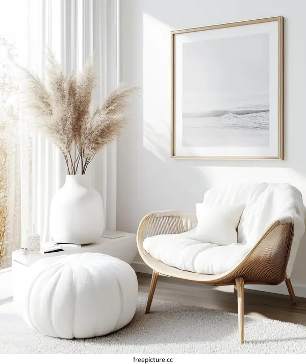 Modern Minimalist Living Room Scene