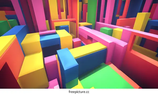 Abstract Colorful Geometric Shapes Background