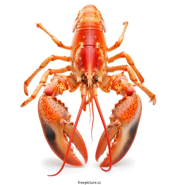 Red Lobster on White Background