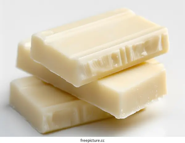 Close Up of White Chocolate Bars