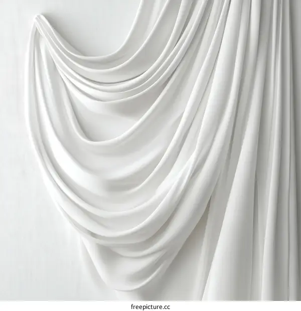 Elegant White Fabric Drape