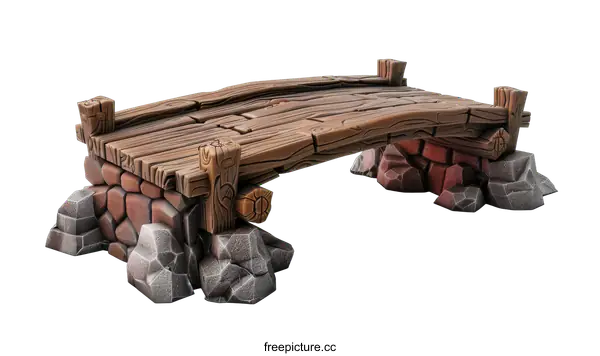 [Transparent Background PNG]Wooden Bridge Isolated on transparent background