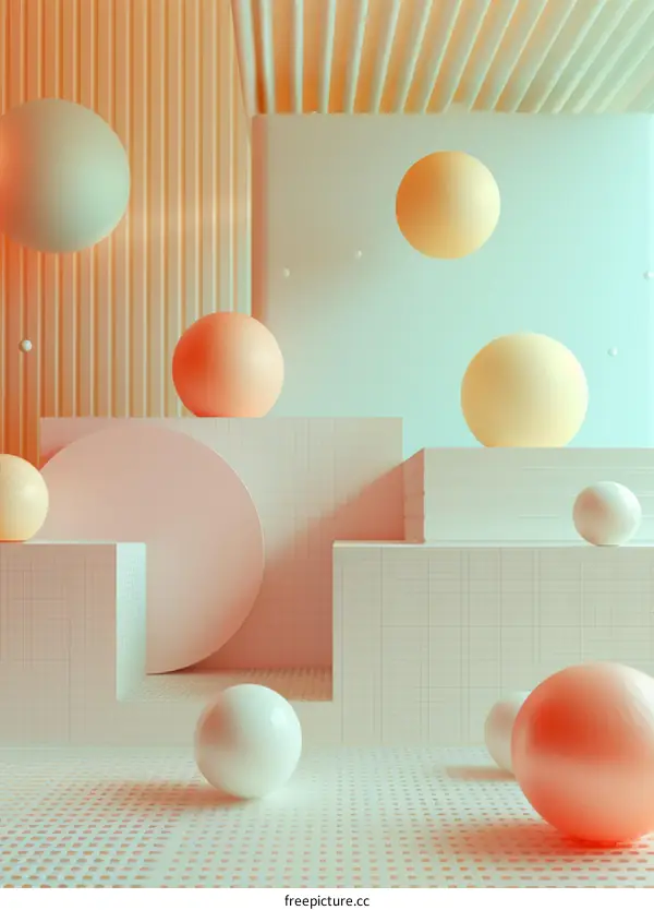 Surreal 3D Geometric Shapes