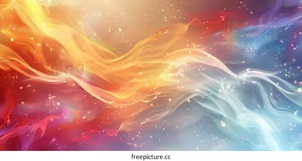 Abstract Colorful Flowing Energy