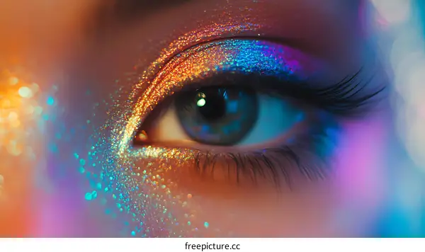 Close-up Sparkle Eye Makeup