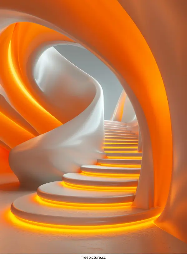 Abstract Futuristic Staircase Design
