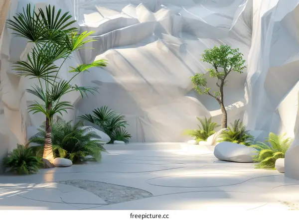 Oasis in a Rocky Cave