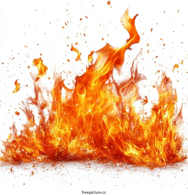 Fiery Flames Abstract Background