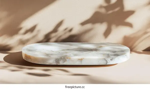 Elegant Marble Display Stand with Natural Shadow