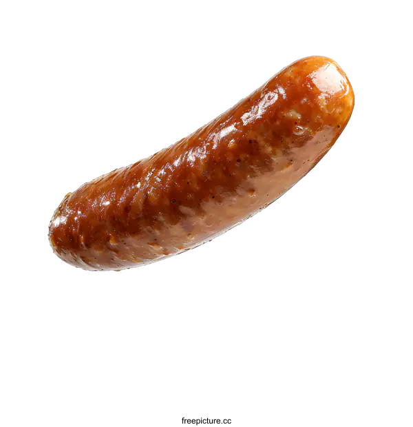 [Transparent Background PNG]Close-up of a grilled sausage