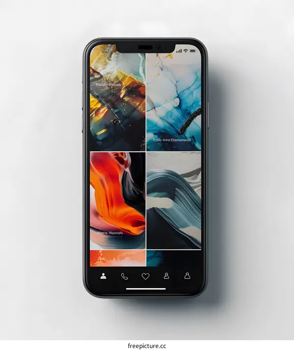 Abstract Art on Phone Screen