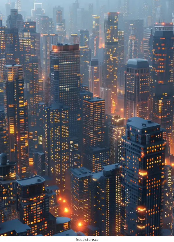 A Towering Metropolis of Glass and Steel