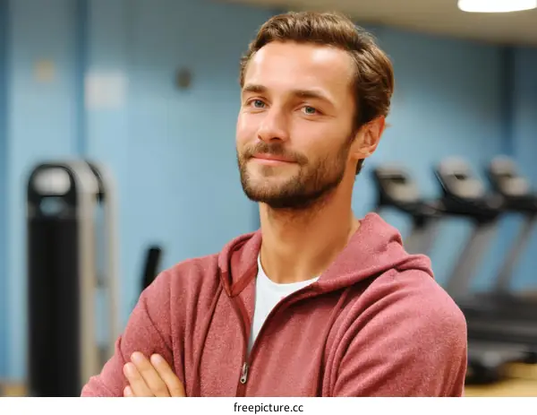 Gym Member Portrait in Modern Fitness Center