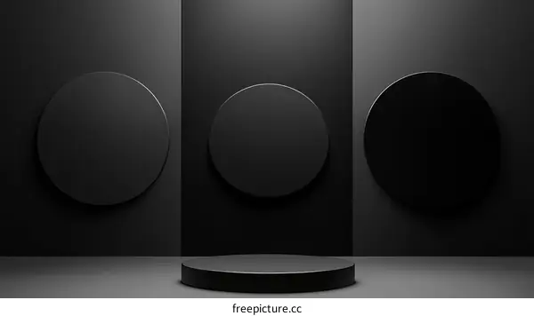 Abstract Dark Product Display with Circles