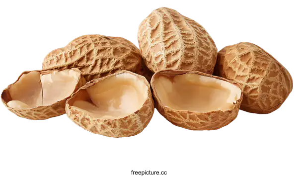 [Transparent Background PNG]Closeup Pile of Peanuts in Shells