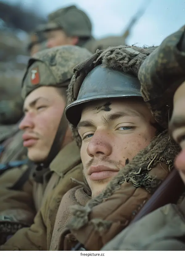 A group of soldiers in winter gear