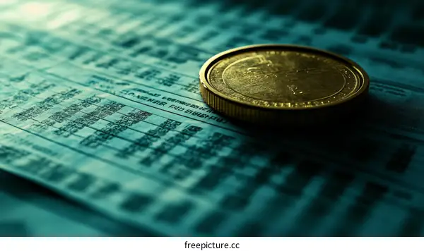 Financial Report with Golden Coin