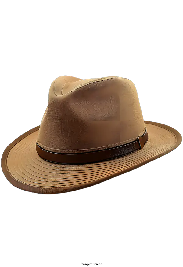 [Transparent Background PNG]Light brown casual fedora hat