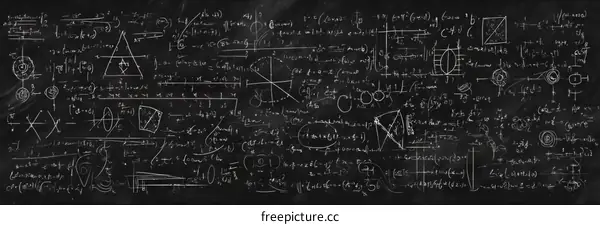 Chalkboard Equations Illustration
