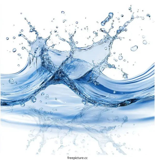 Abstract Water Splash Art Design