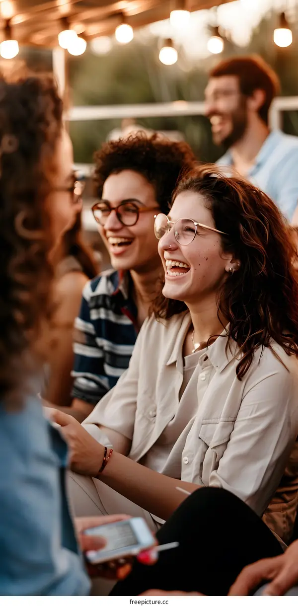 Group of Friends Enjoying a Sunny Day Together