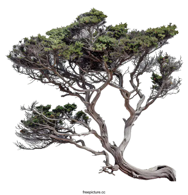 [Transparent Background PNG]Twisted Tree Isolated On White Background
