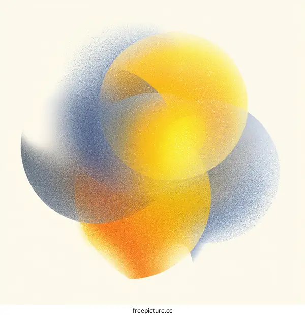 Abstract Colorful Interweaving Circles