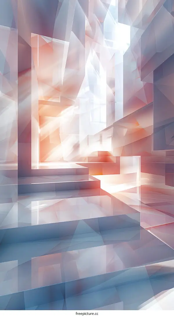 Abstract Crystal Structure 3D Rendering