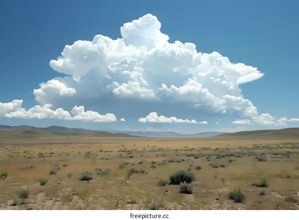 Large Cloud Over Grasslands