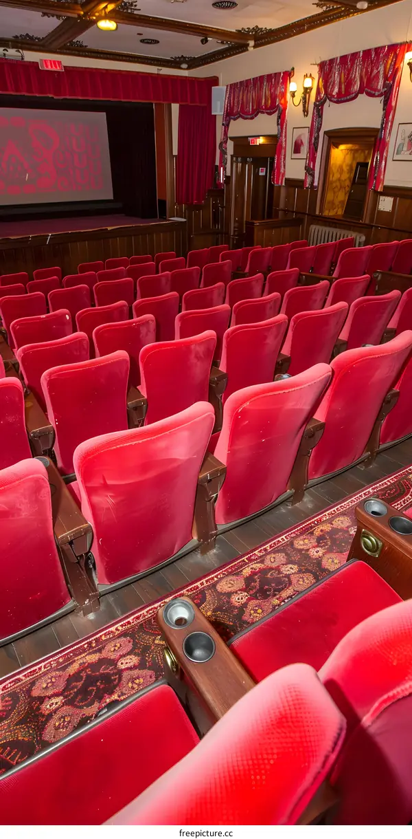 Red Velvet Seats in an Old Theatre