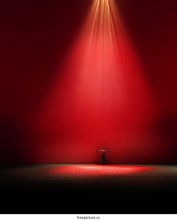 Red Stage Lighting Design Illustration
