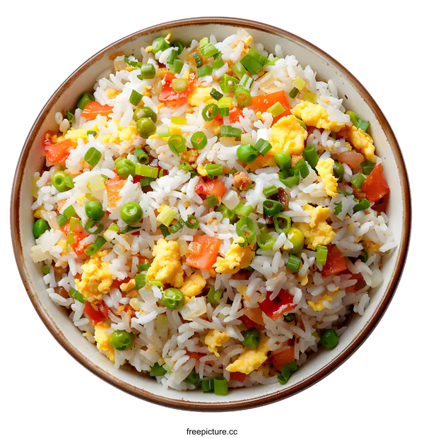 [Transparent Background PNG]Fried Rice with Vegetables