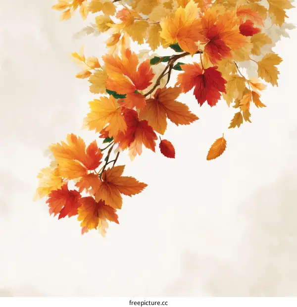 Autumn Leaves Artwork Background Design