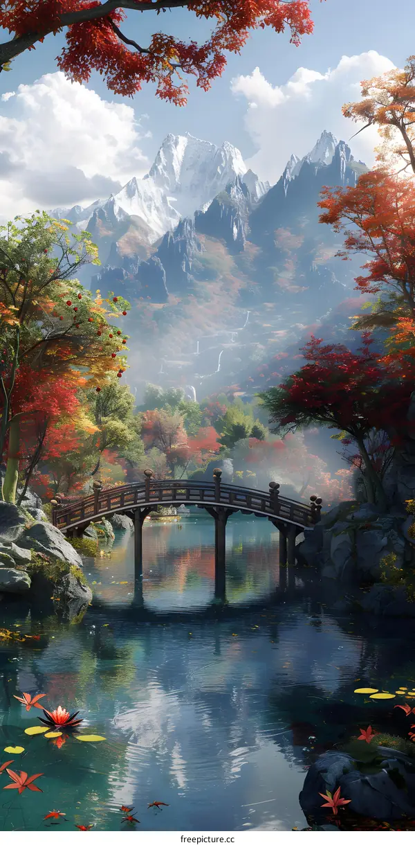 Tranquil Autumn Bridge