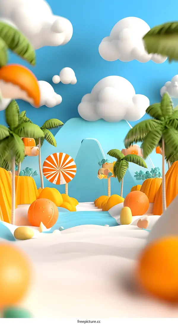 Candy Land 3D Illustration