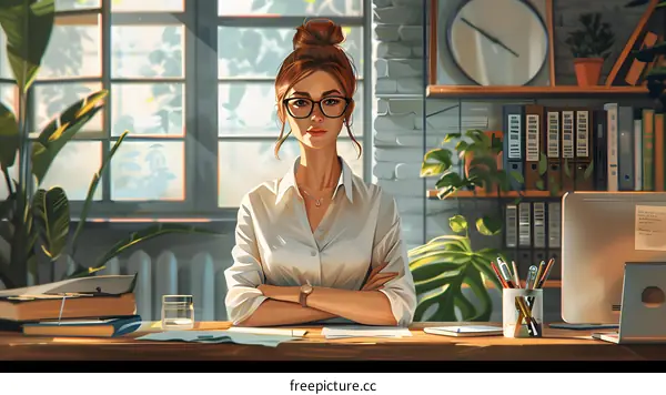 portrait of a businesswoman in an office