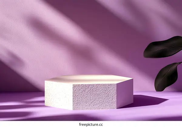 Abstract Modern Display Podium with Shadows