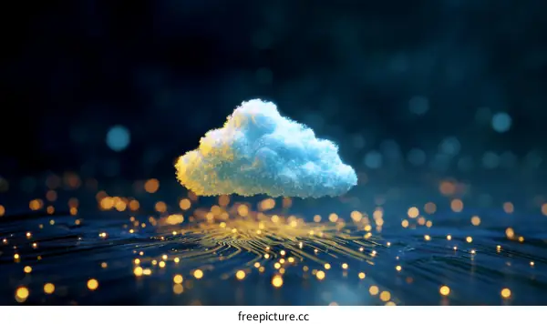 Cloud Computing Digital Illustration