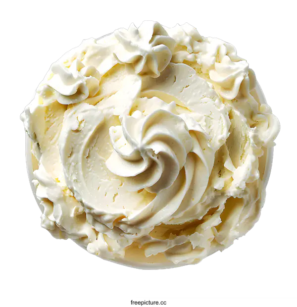 [Transparent Background PNG]Close-up of a bowl of cream cheese