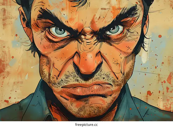 portrait of a man with a stern expression