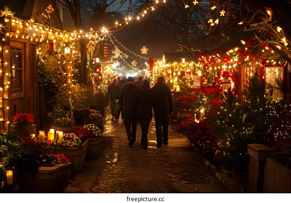 Christmas Market at Night